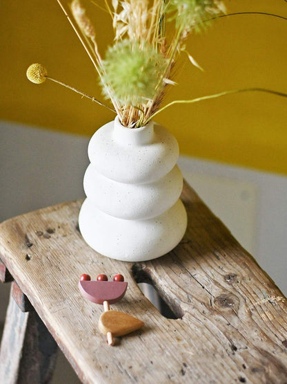 TULY.GO - Spilla in legno dipinto-Viola malva